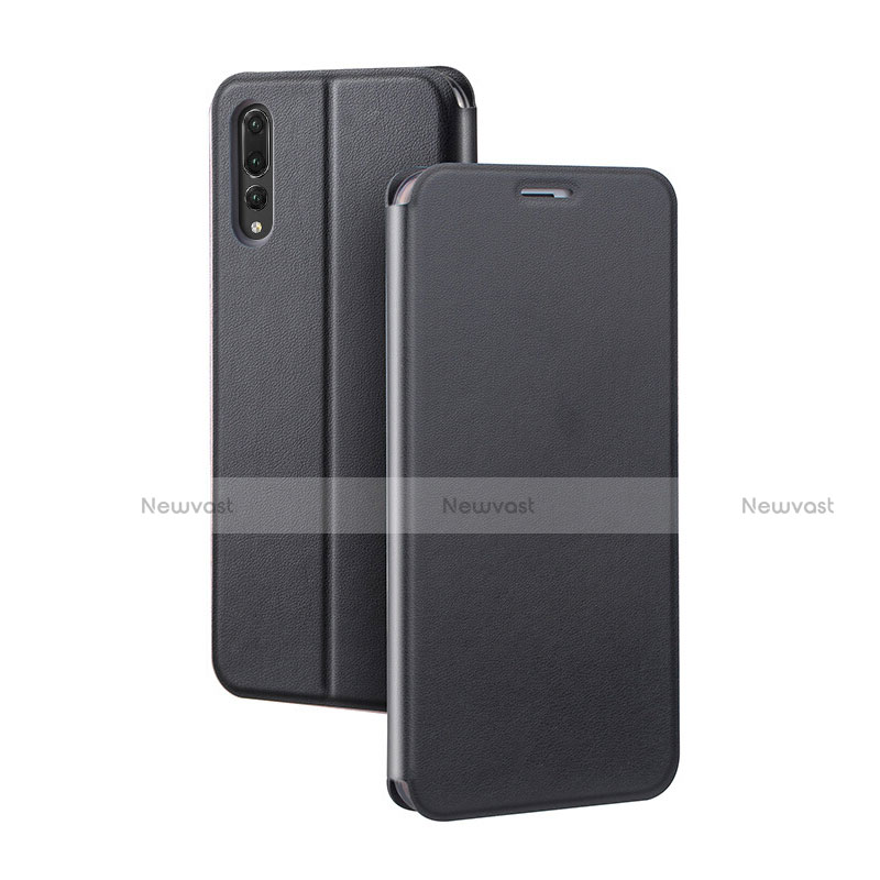 Leather Case Stands Flip Cover L07 Holder for Huawei P20 Pro Black