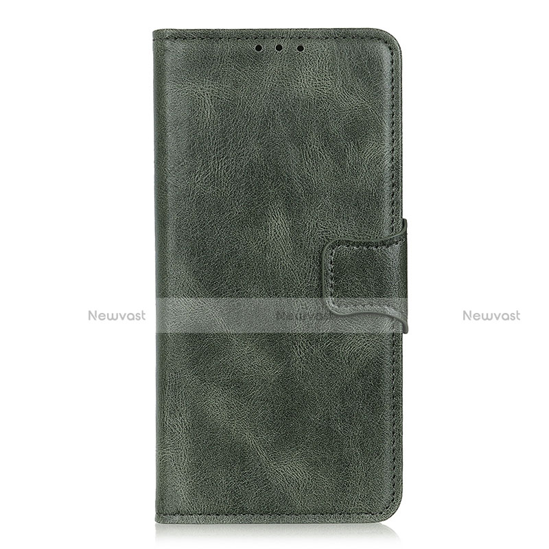 Leather Case Stands Flip Cover L07 Holder for LG K22 Green