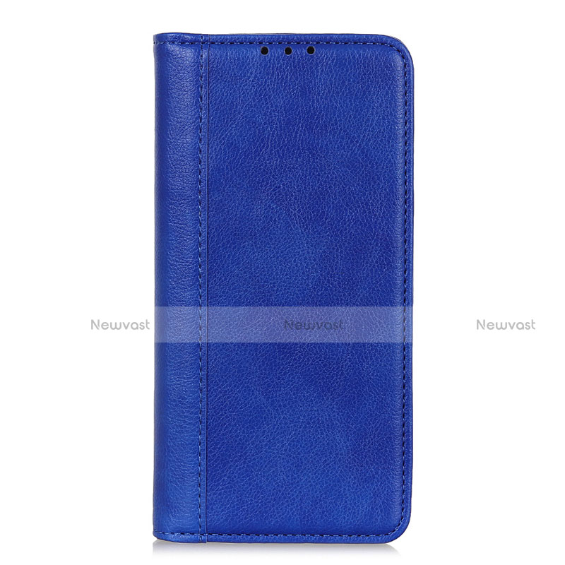 Leather Case Stands Flip Cover L07 Holder for LG K52 Blue