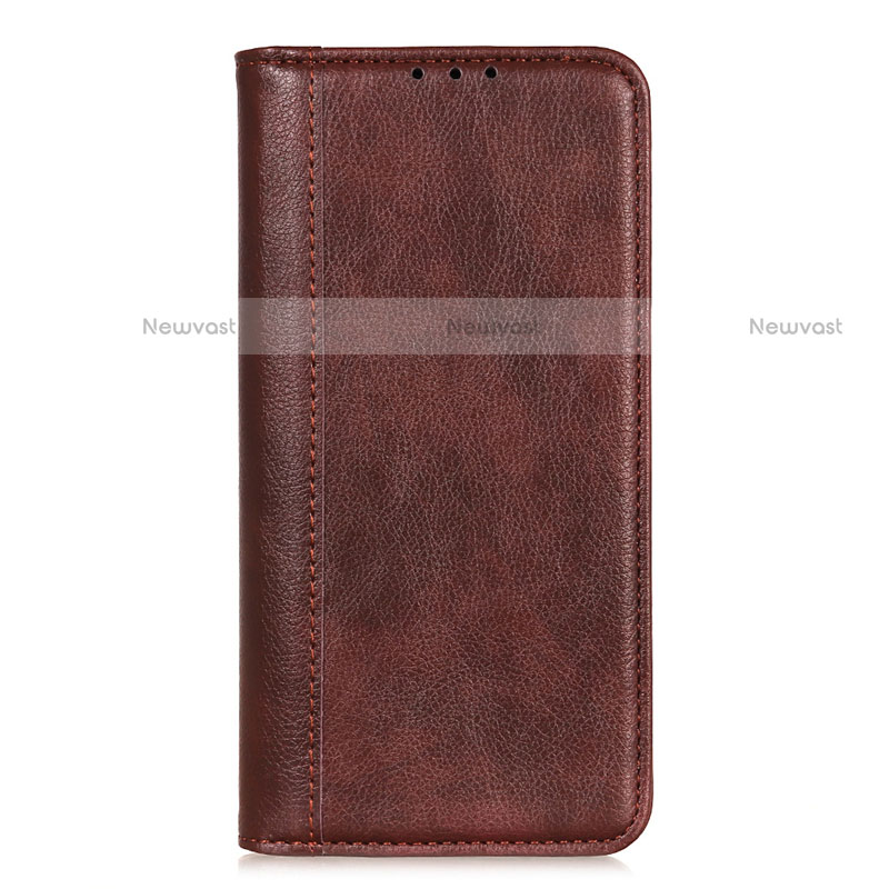 Leather Case Stands Flip Cover L07 Holder for LG K62 Brown