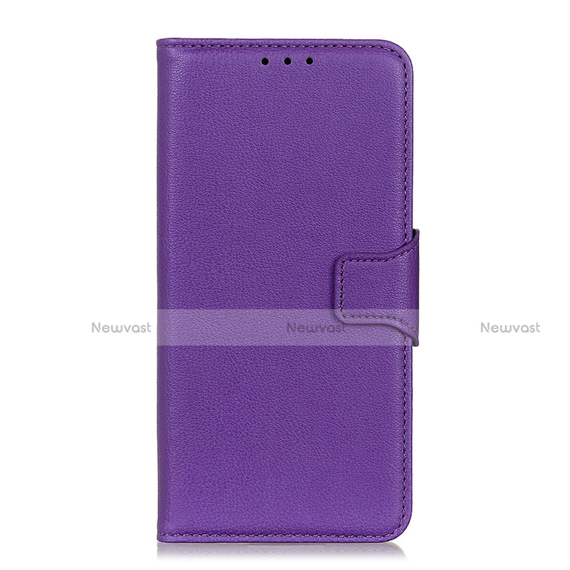 Leather Case Stands Flip Cover L07 Holder for Motorola Moto G Stylus Purple