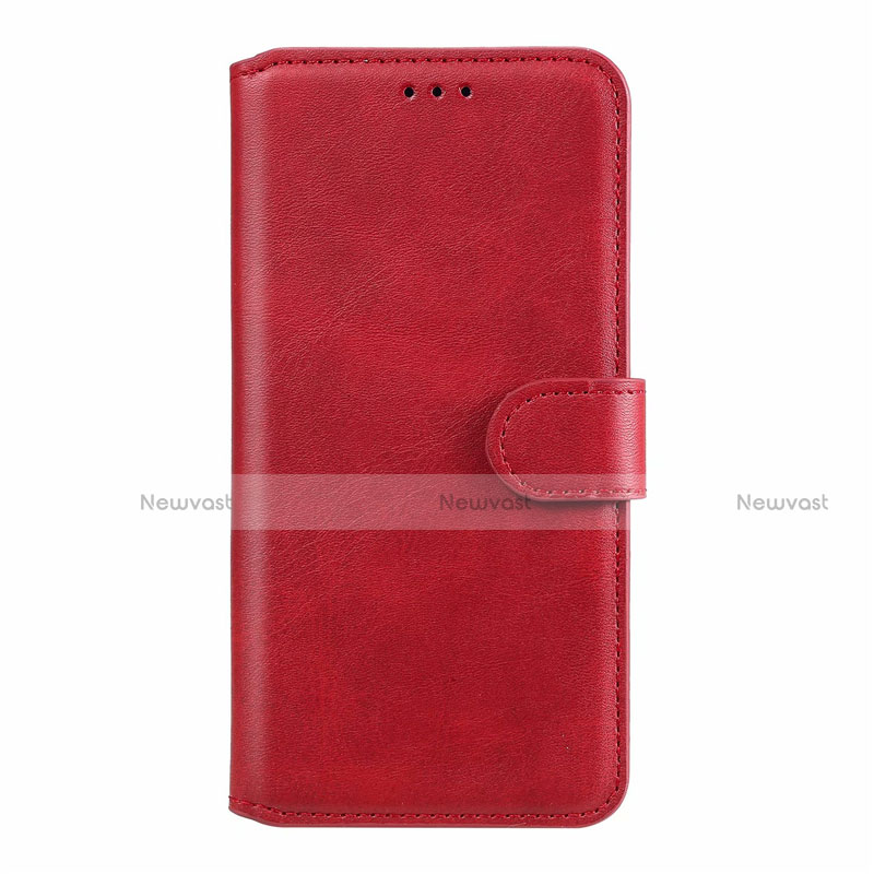 Leather Case Stands Flip Cover L07 Holder for Realme 6 Red