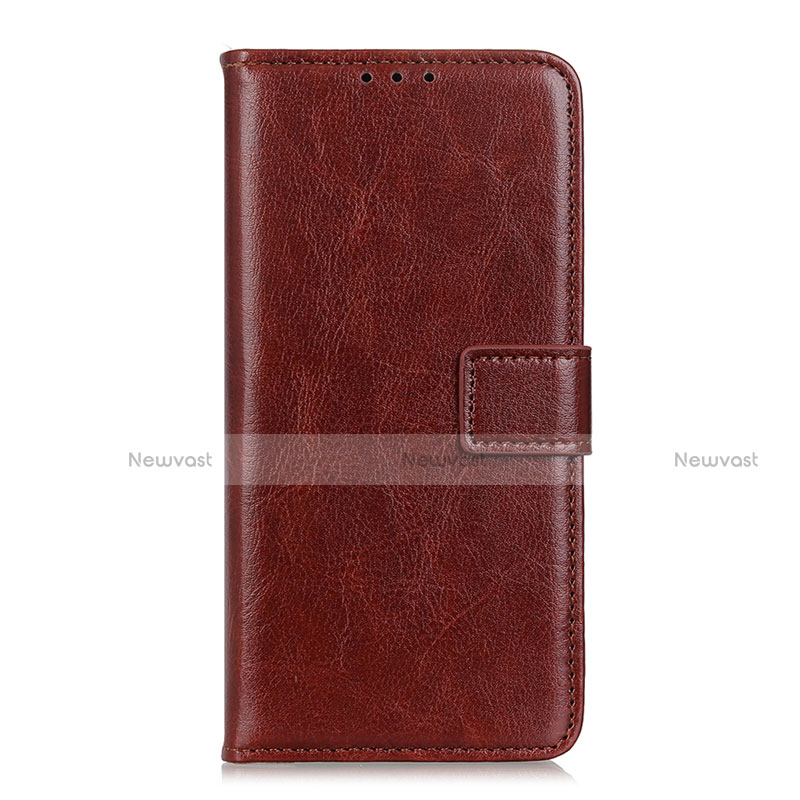 Leather Case Stands Flip Cover L07 Holder for Realme Q2 Pro 5G Brown