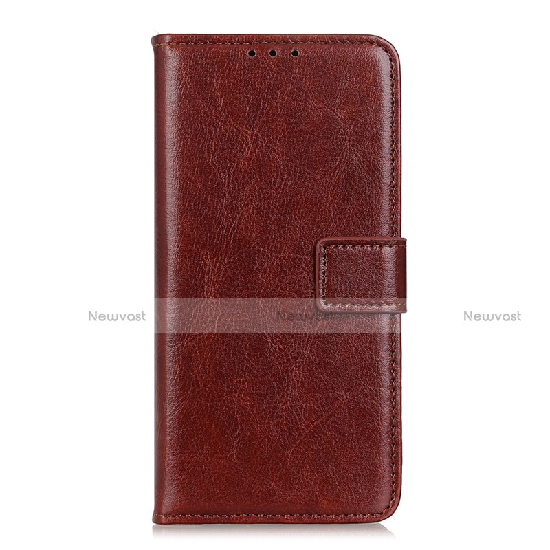 Leather Case Stands Flip Cover L07 Holder for Realme X7 Pro 5G Brown