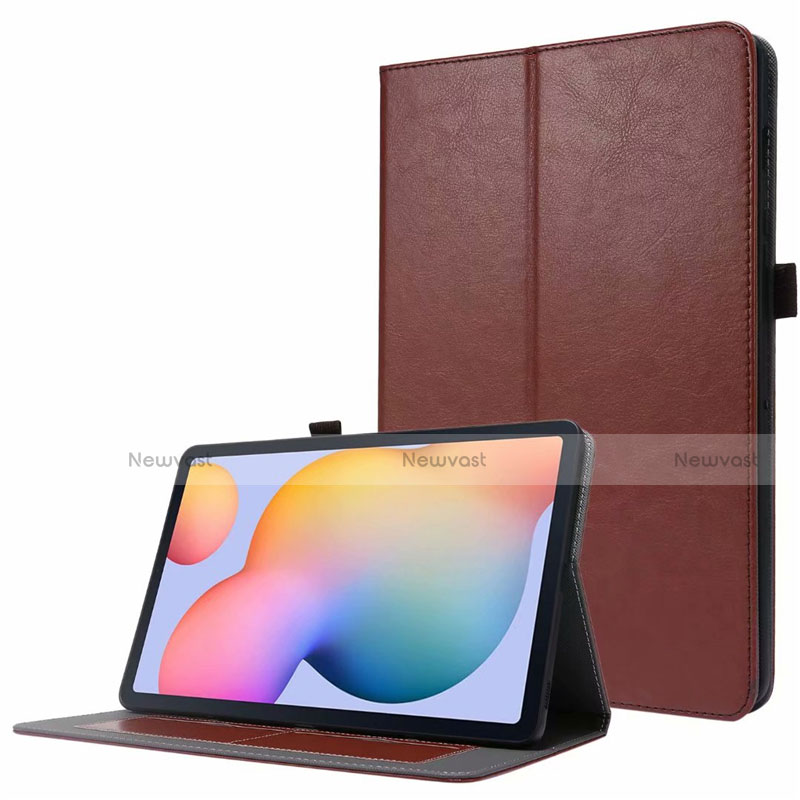 Leather Case Stands Flip Cover L07 Holder for Samsung Galaxy Tab S7 11 Wi-Fi SM-T870 Brown