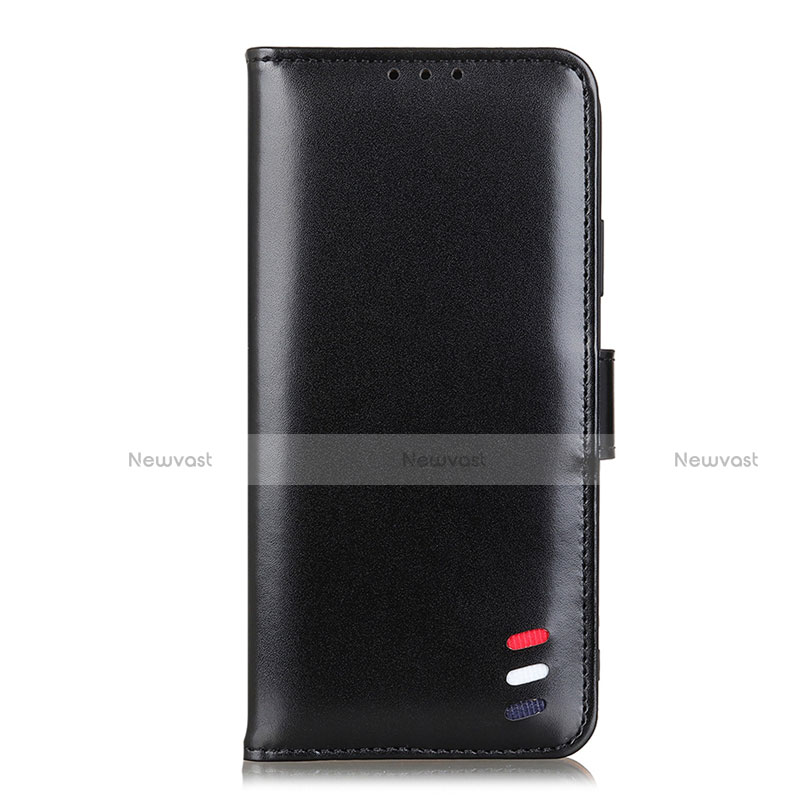 Leather Case Stands Flip Cover L07 Holder for Xiaomi Mi 10 Lite Black