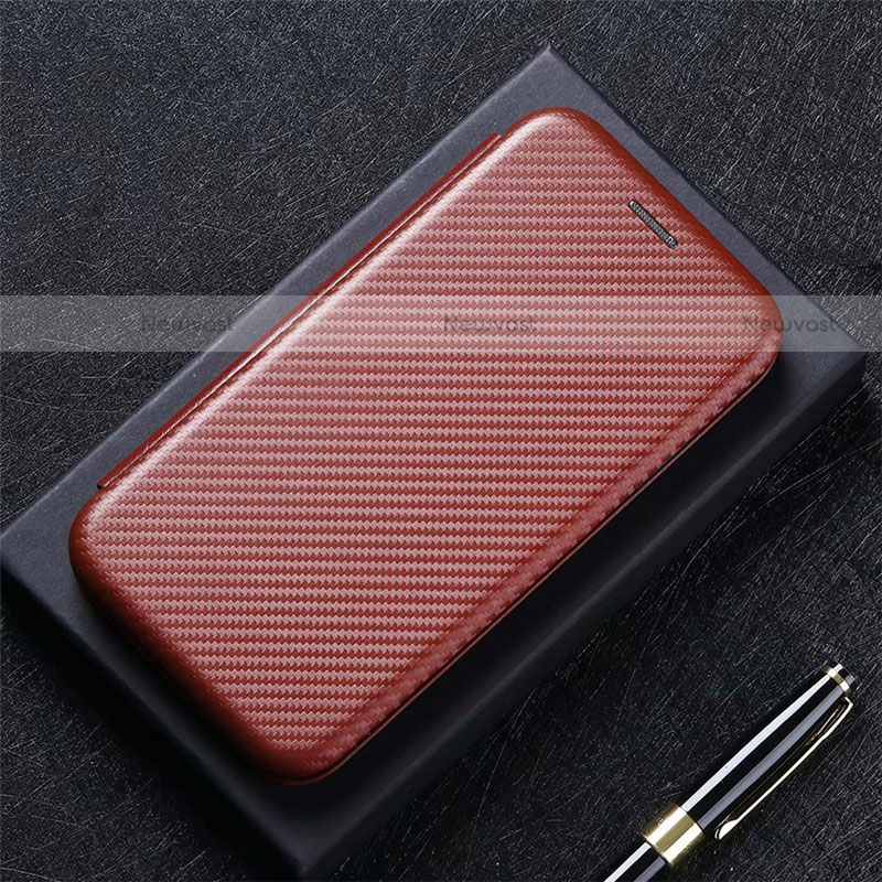 Leather Case Stands Flip Cover L07 Holder for Xiaomi Mi 11 5G Brown