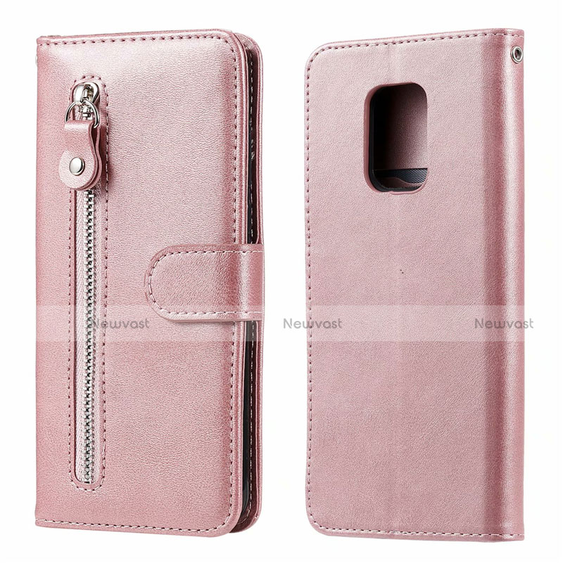 Leather Case Stands Flip Cover L07 Holder for Xiaomi Redmi Note 9 Pro Max Rose Gold