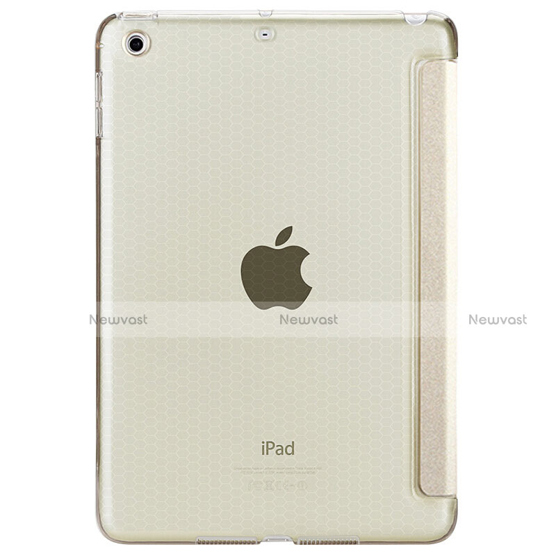 Leather Case Stands Flip Cover L08 for Apple New iPad 9.7 (2018) Gold