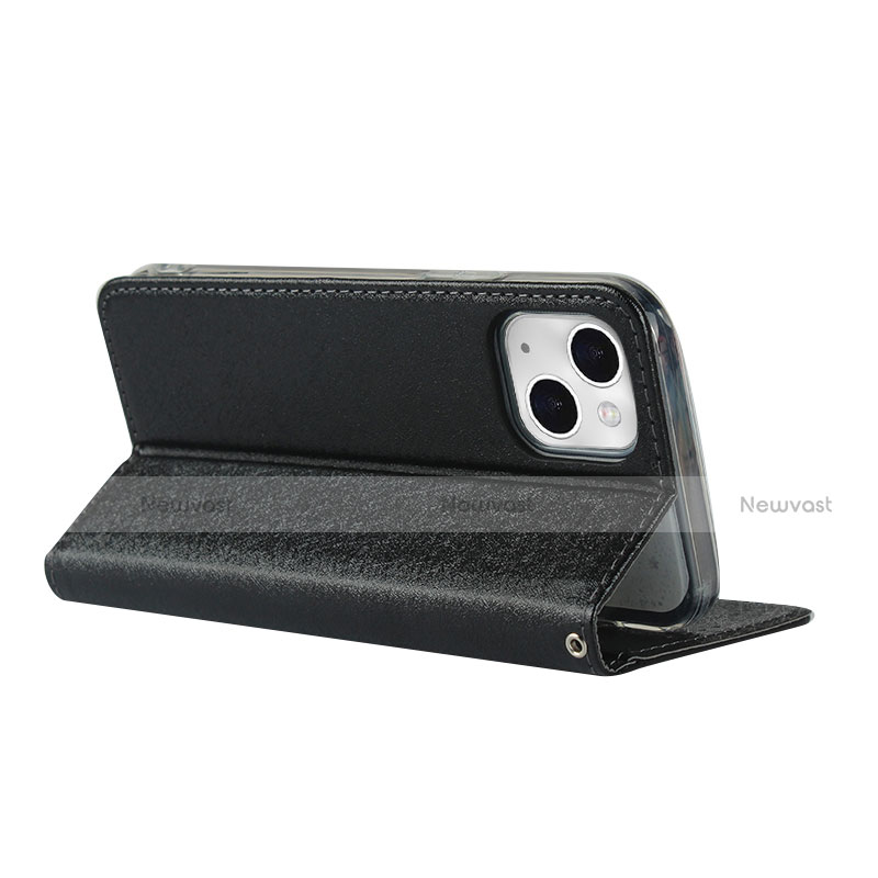 Leather Case Stands Flip Cover L08 Holder for Apple iPhone 14 Plus