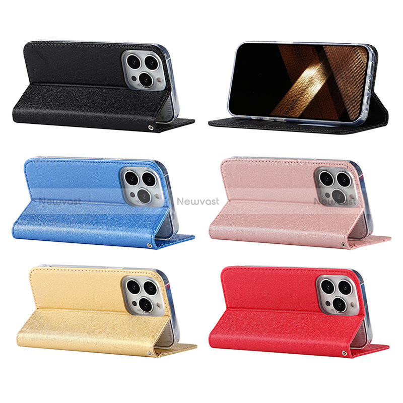 Leather Case Stands Flip Cover L08 Holder for Apple iPhone 14 Pro