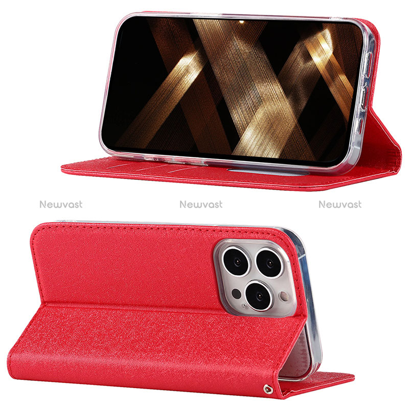Leather Case Stands Flip Cover L08 Holder for Apple iPhone 14 Pro