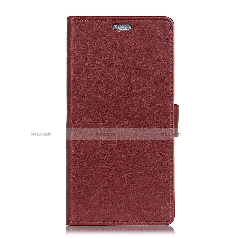Leather Case Stands Flip Cover L08 Holder for Asus Zenfone 5 ZE620KL Red Wine