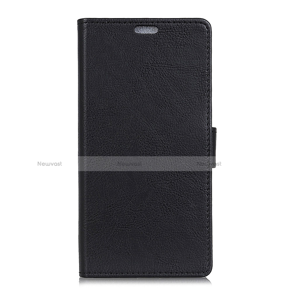 Leather Case Stands Flip Cover L08 Holder for Asus Zenfone 5 ZS620KL Black