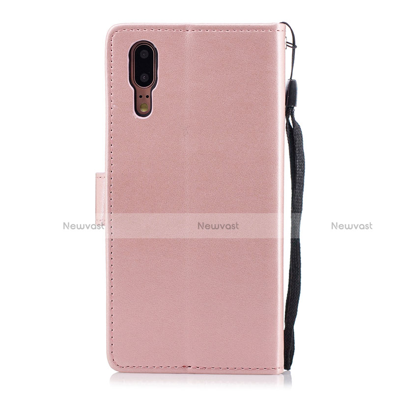 Leather Case Stands Flip Cover L08 Holder for Huawei P20