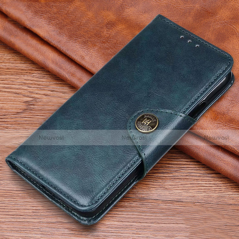 Leather Case Stands Flip Cover L08 Holder for Huawei P40 Lite Blue