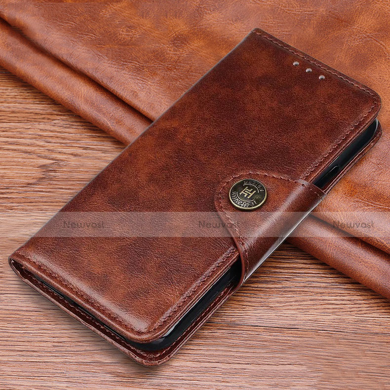 Leather Case Stands Flip Cover L08 Holder for Huawei P40 Lite Brown