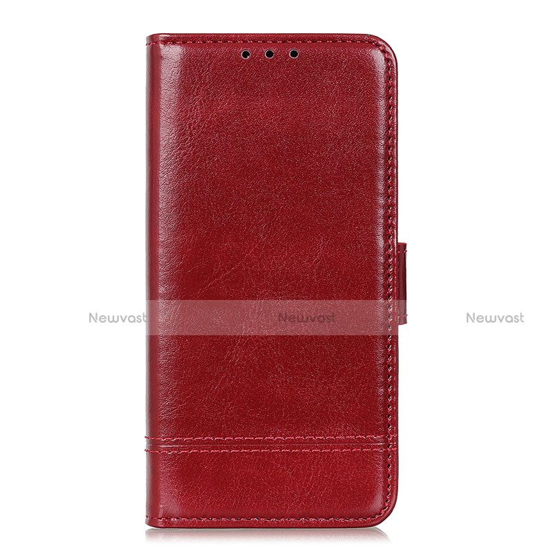 Leather Case Stands Flip Cover L08 Holder for Huawei Y6p Red