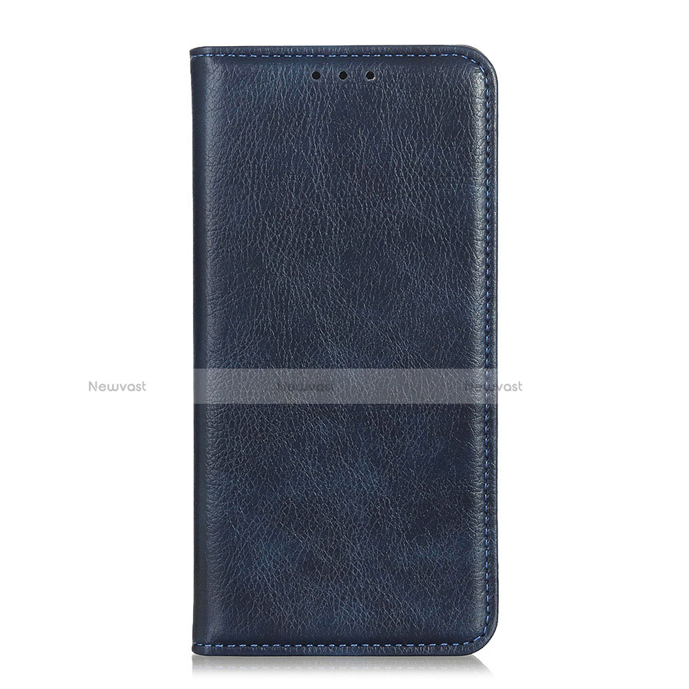 Leather Case Stands Flip Cover L08 Holder for LG K92 5G Blue