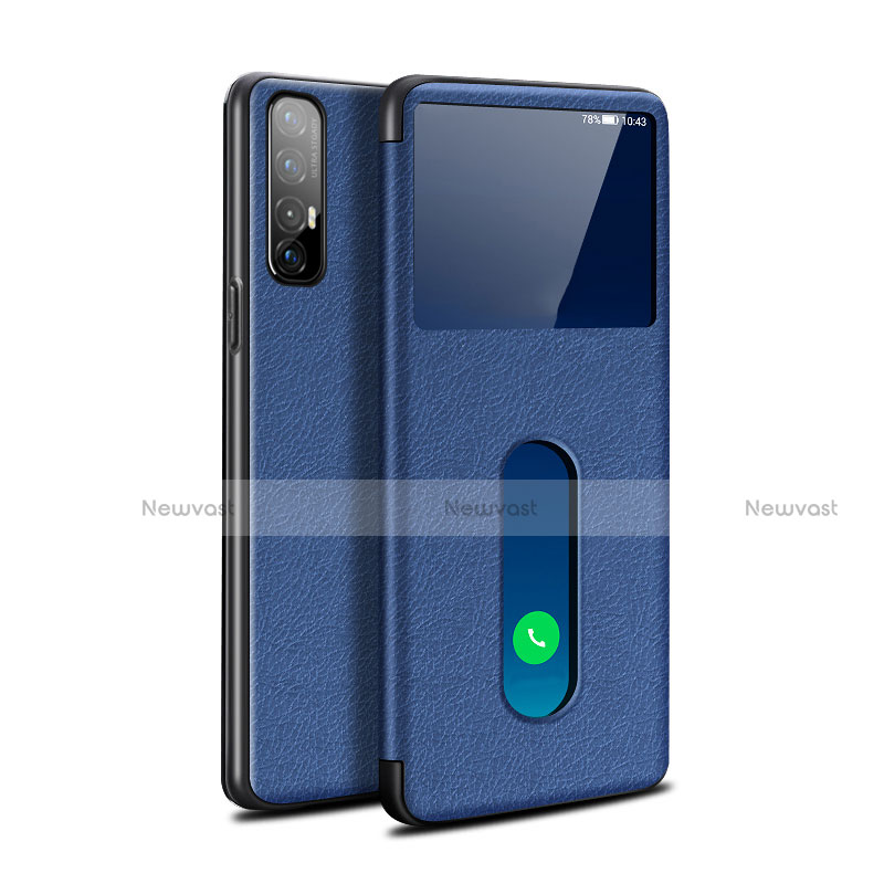 Leather Case Stands Flip Cover L08 Holder for Oppo Reno3 Pro