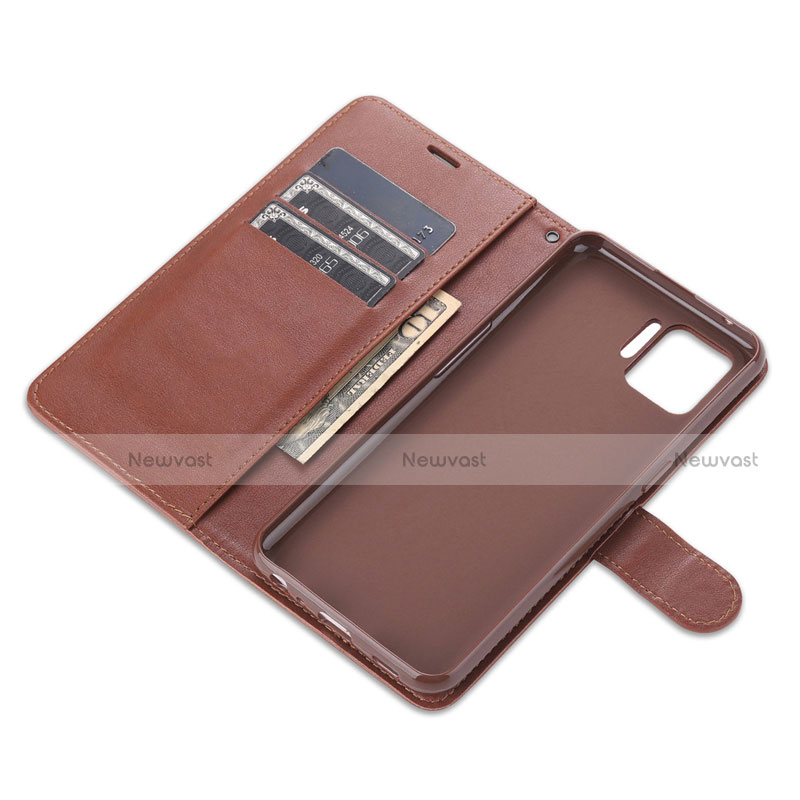 Leather Case Stands Flip Cover L08 Holder for Oppo Reno4 F