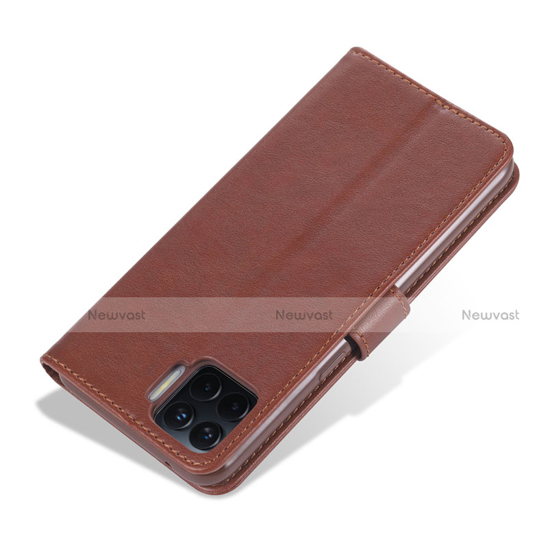 Leather Case Stands Flip Cover L08 Holder for Oppo Reno4 F