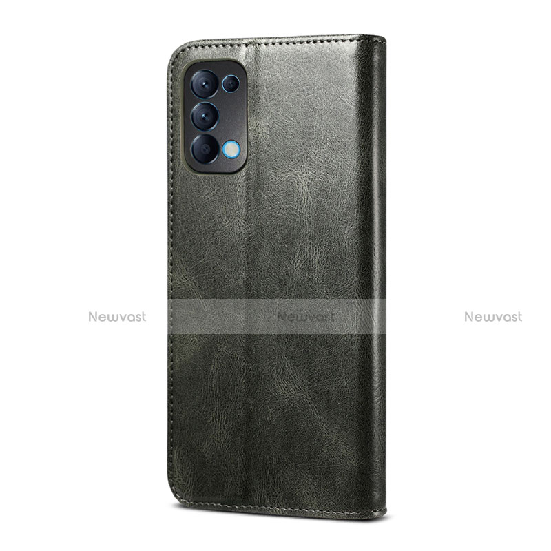 Leather Case Stands Flip Cover L08 Holder for Oppo Reno5 5G