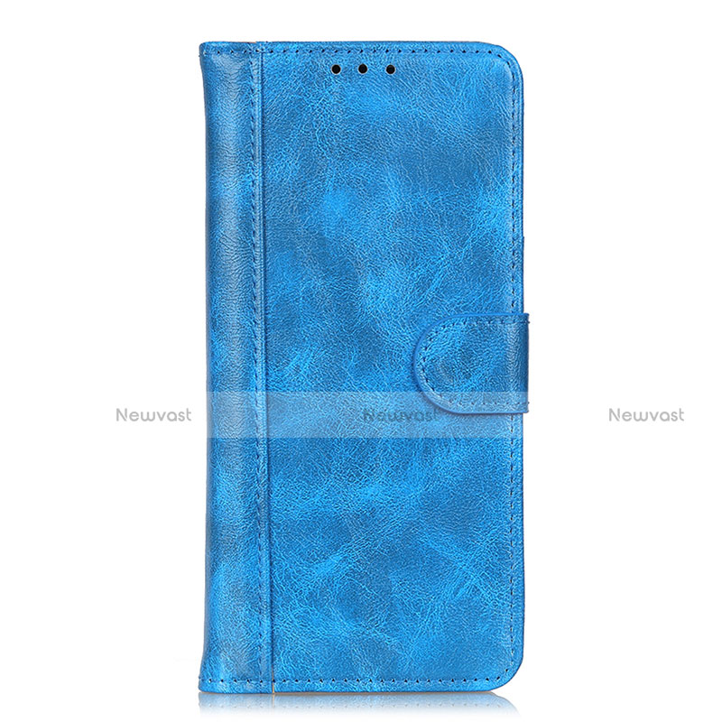 Leather Case Stands Flip Cover L08 Holder for Oppo Reno5 Pro 5G Sky Blue