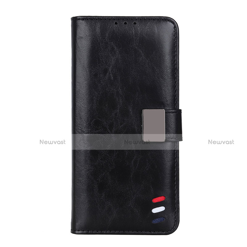 Leather Case Stands Flip Cover L08 Holder for Realme 7 Black