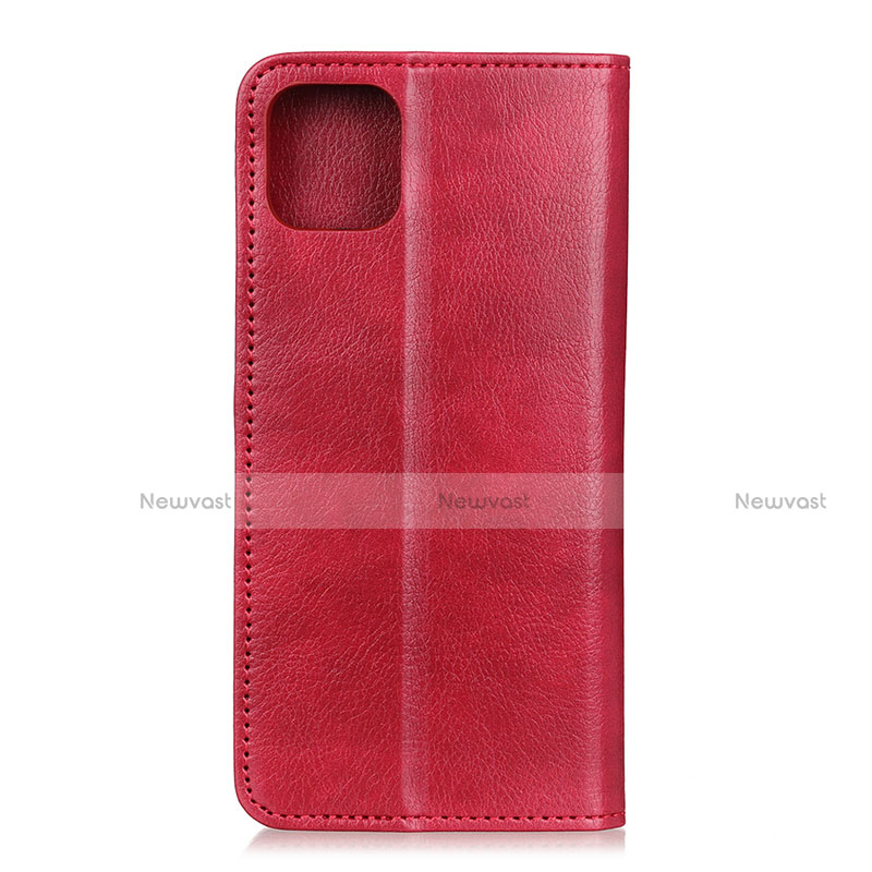 Leather Case Stands Flip Cover L08 Holder for Samsung Galaxy A71 5G Red