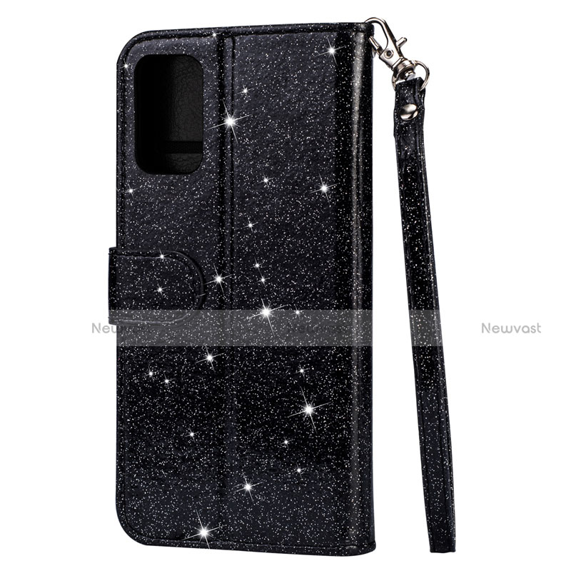 Leather Case Stands Flip Cover L08 Holder for Samsung Galaxy S20 5G Black