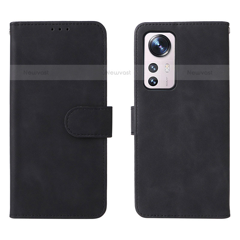 Leather Case Stands Flip Cover L08 Holder for Xiaomi Mi 12 Lite 5G Black