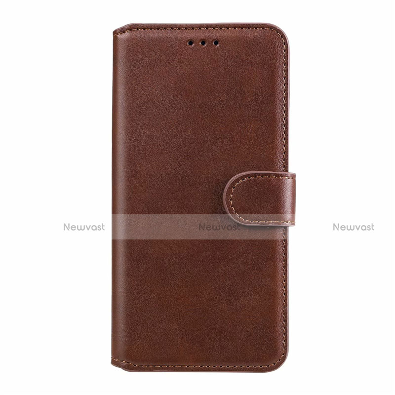 Leather Case Stands Flip Cover L08 Holder for Xiaomi Redmi Note 9 Pro Max Brown