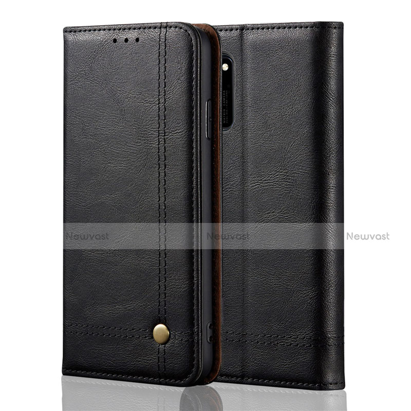 Leather Case Stands Flip Cover L09 Holder for Huawei Honor 30 Black