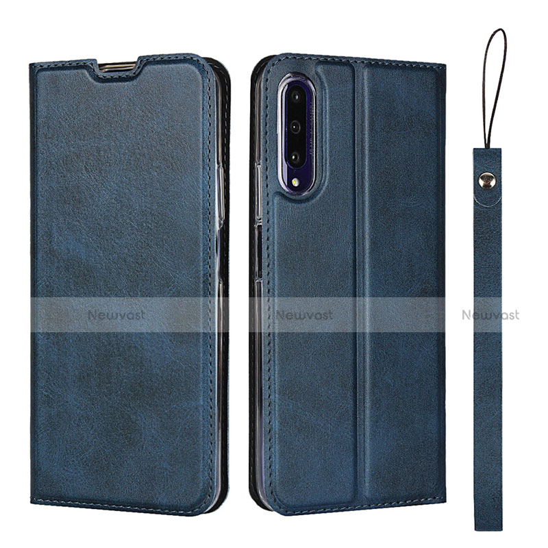 Leather Case Stands Flip Cover L09 Holder for Huawei Honor 9X Pro Blue