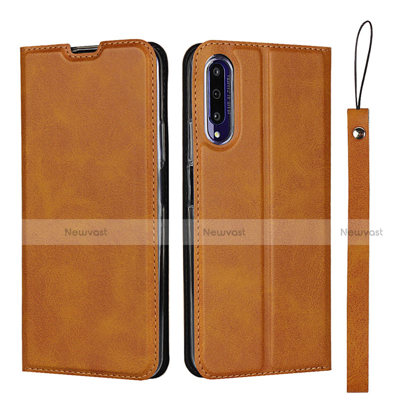 Leather Case Stands Flip Cover L09 Holder for Huawei Honor 9X Pro Orange