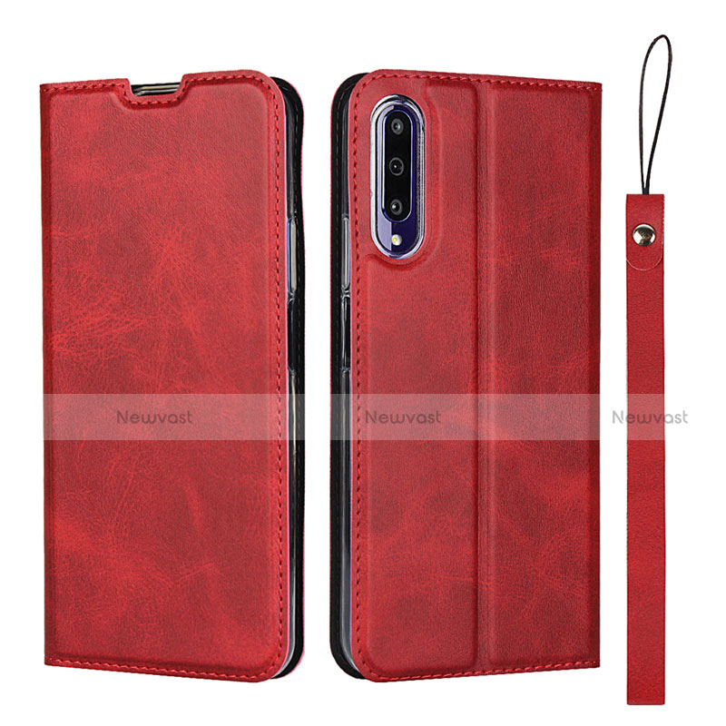 Leather Case Stands Flip Cover L09 Holder for Huawei Honor 9X Pro Red