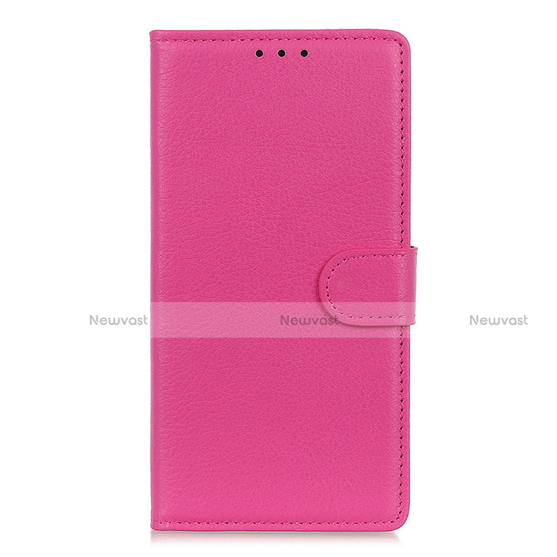 Leather Case Stands Flip Cover L09 Holder for Huawei Mate 40 Lite 5G Hot Pink