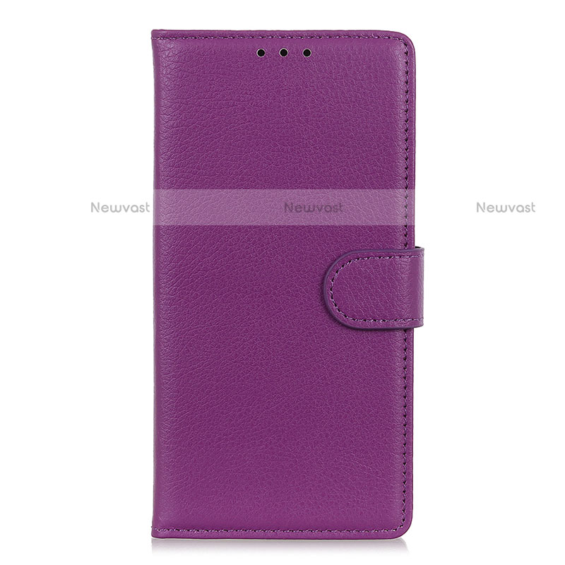 Leather Case Stands Flip Cover L09 Holder for LG K41S Purple