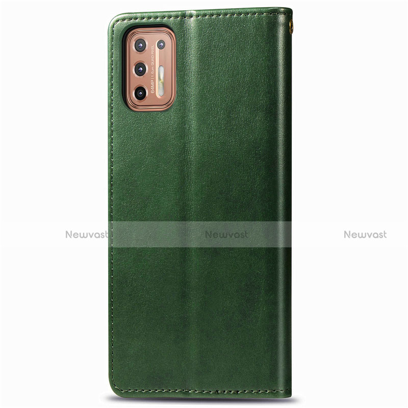 Leather Case Stands Flip Cover L09 Holder for Motorola Moto G9 Plus