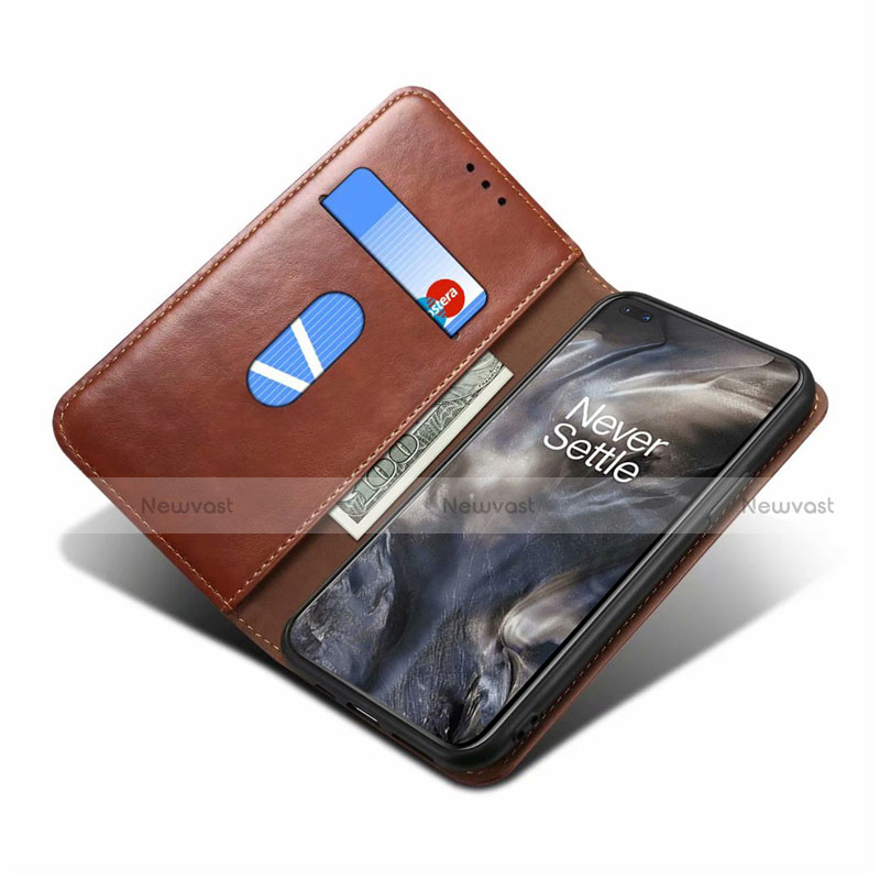 Leather Case Stands Flip Cover L09 Holder for OnePlus Nord