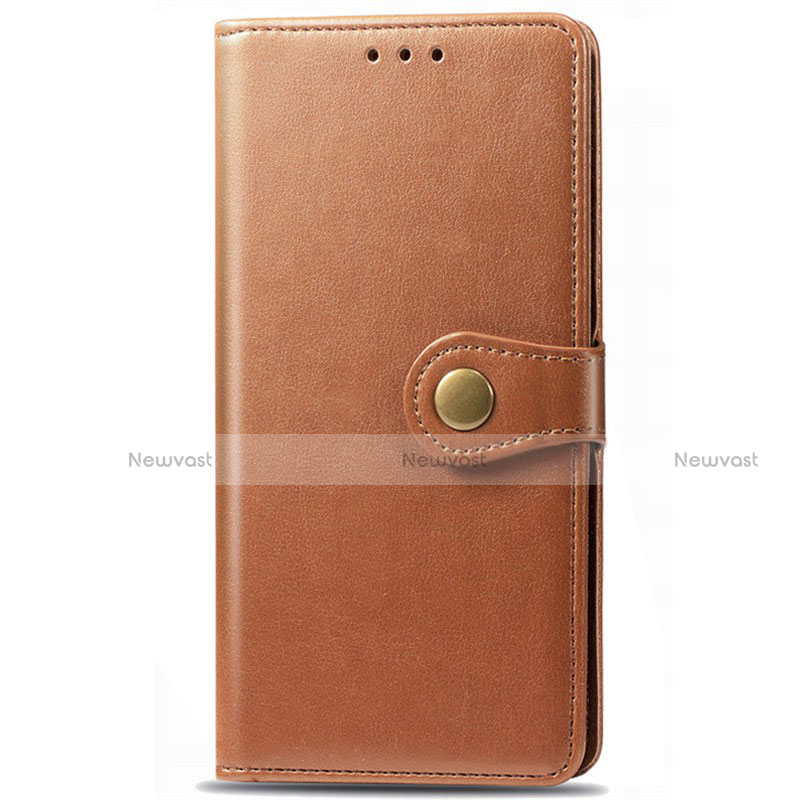 Leather Case Stands Flip Cover L09 Holder for Samsung Galaxy M21s Orange