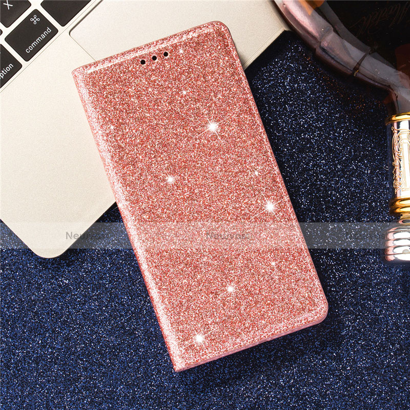 Leather Case Stands Flip Cover L09 Holder for Samsung Galaxy S20 Plus 5G Rose Gold