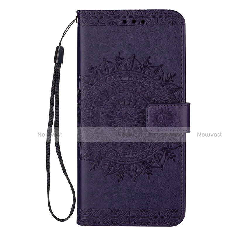 Leather Case Stands Flip Cover L09 Holder for Samsung Galaxy S20 Ultra 5G Purple