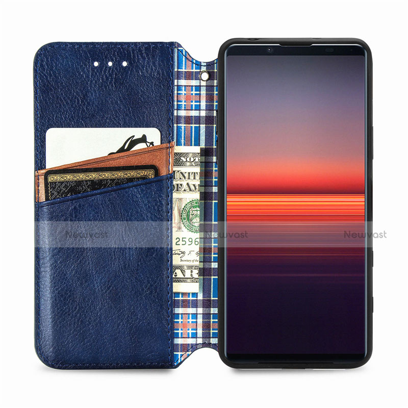 Leather Case Stands Flip Cover L09 Holder for Sony Xperia 5 II