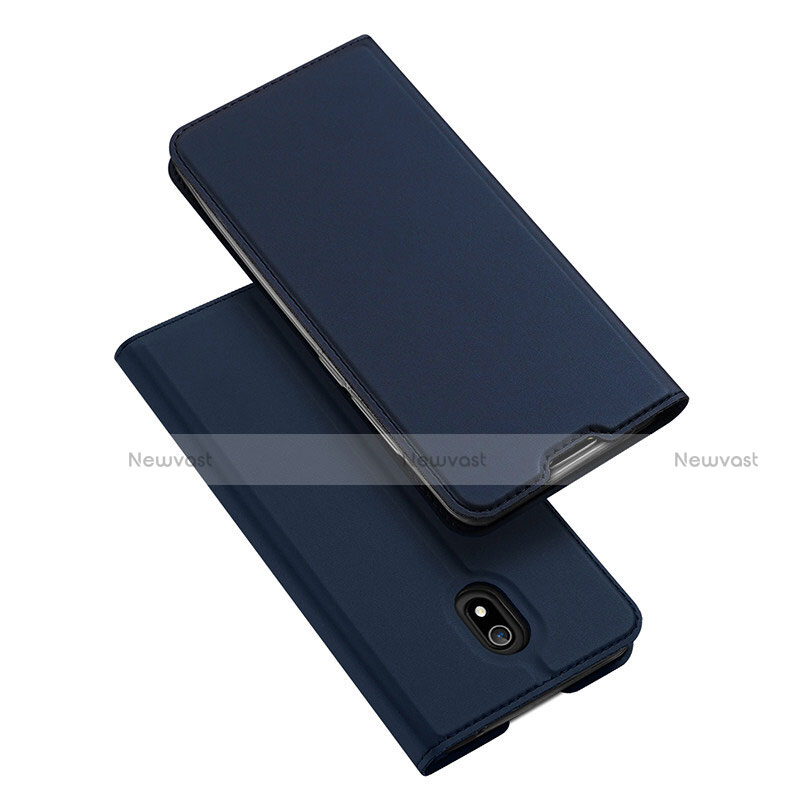 Leather Case Stands Flip Cover L09 Holder for Xiaomi Redmi 8A Blue