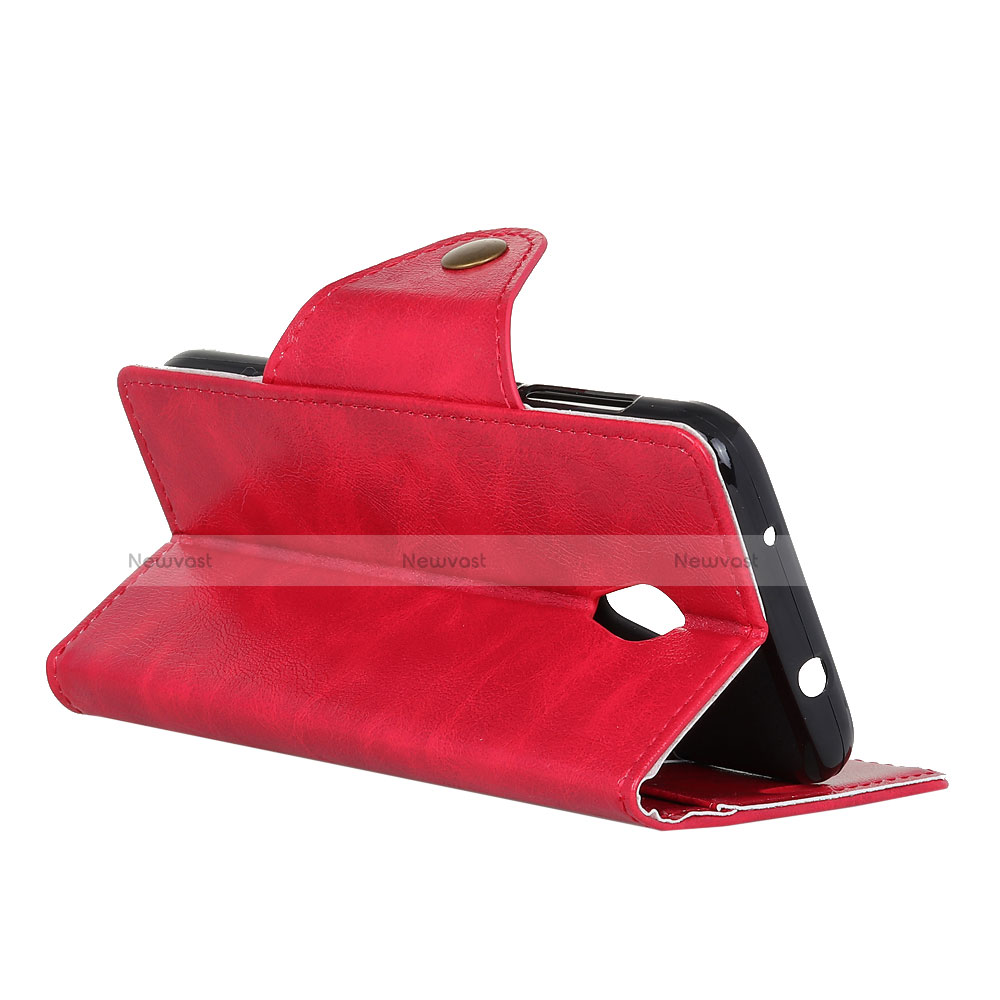 Leather Case Stands Flip Cover L10 Holder for Alcatel 1X (2019)