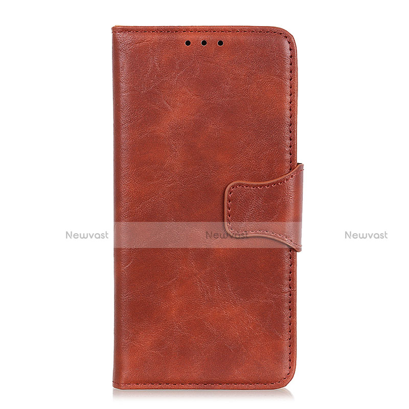 Leather Case Stands Flip Cover L10 Holder for Huawei Nova 6 SE Brown