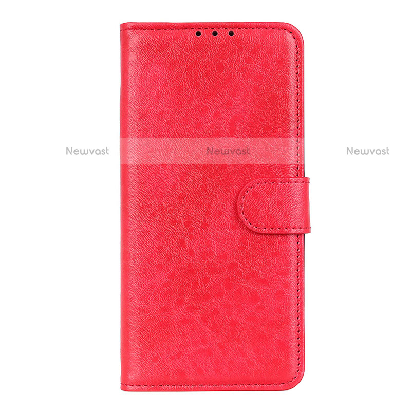 Leather Case Stands Flip Cover L10 Holder for Motorola Moto Edge Red