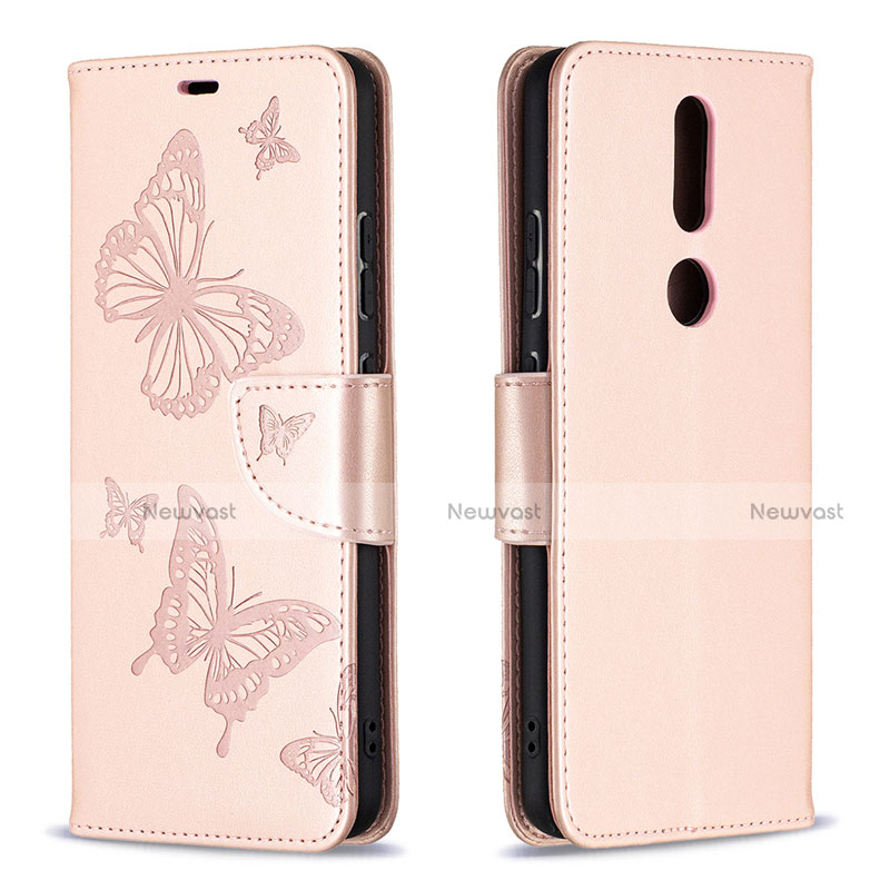 Leather Case Stands Flip Cover L10 Holder for Nokia 2.4 Pink